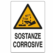 Immagine di CARTELLO ALL SOSTANZE CORROSIVE