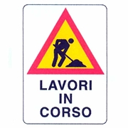 Immagine di CARTELLO PLASTICA LAVORI IN CORSO