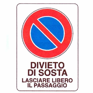 Immagine di CARTELLO PLASTICA DIVIETO DI SOSTA