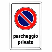 Immagine di CARTELLO PLASTICA PARCHEGGIO PRIVATO