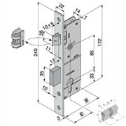 Immagine di SERRATURA INF.ALLUMINIO 101+700